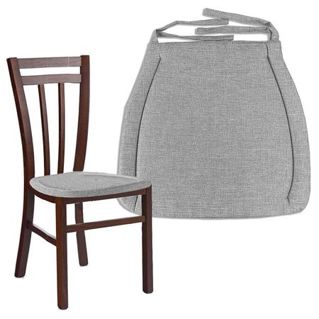 сиденье для стула Искусственный лен 44х39см серое, арт.СФИЛ-сер