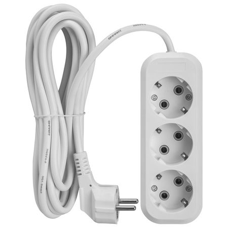 удлинитель ОНЛАЙТ 1.5м 3-местный с/з IP20 16А белый удлинитель 3м 3 местный б з 2х0 75мм кв