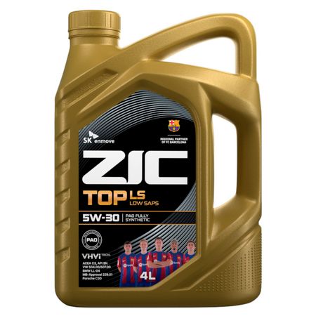 масло моторное ZIC TOP LS 5W-30 4л масло моторное mobil super 3000 x1 5w 40 1л