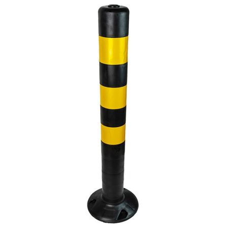 столбик гибкий 750мм черно-желтый пластик