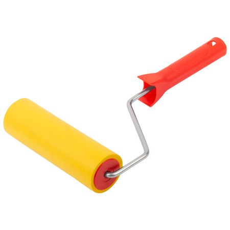 валик с ручкой прижимной Master Color резина 150мм отв.6мм для прикатки обоев, арт.30-1902 валик с ручкой toolberg фактурный дождь резина 180мм арт 1413101