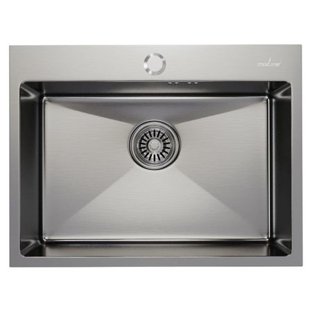 мойка настольного монтажа MIXLINE PRO 600х450х220мм сатин нержавеющая сталь мойка настольного монтажа mixline pro 500х500х200мм графит нержавеющая
