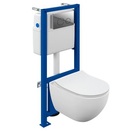 комплект инсталляции CERSANIT Link Pro Brasko Smart 40см 3в1 унитаз клавиша хром комплект вентиляторов marshydro smart ifresh 4 и 6 дюймов с угольным фильтром