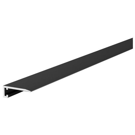 плинтус алюминиевый щелевой Апл 01 черный 2,7м  (в комплекте 6 монтажных клипс)