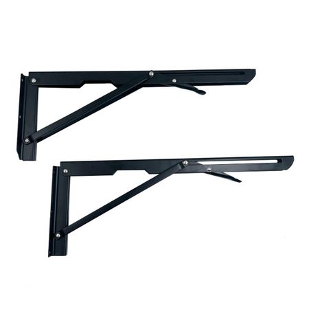 консоль складная 500х170х18мм 50кг с фиксатором черный консоль складная с фиксатором 350мм белая