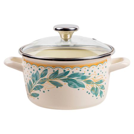 кастрюля METROT Лара 4,5л 22см эмал. сталь с крышкой ошейники шлейки yami yami амуниция шлейка светоотражающая фиолетовая 10мм 15 22см 30 40см я031111фиолет фиолет