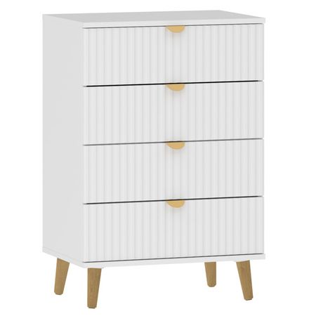 комод Дакота 600х400х885мм меренга/белый ЛДСП/МДФ комод мальта 6 ящиков 1603x764x480мм белый лдсп