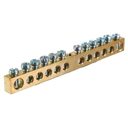 шина нулевая NAVIGATOR NBB 12 отверстий крепеж по центру 1шт латунь шина нулевая dori на 2 х угловых изоляторах 8 отверстий 1шт