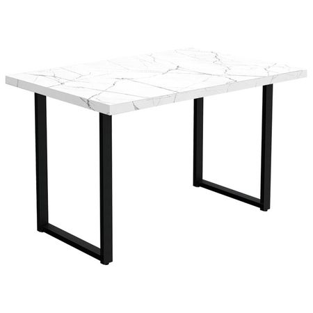 стол нераздвижной 1200х800х750мм кристалл белый ЛДСП/металл ЛДСП/металл натуральный кристалл кварц белый кластер