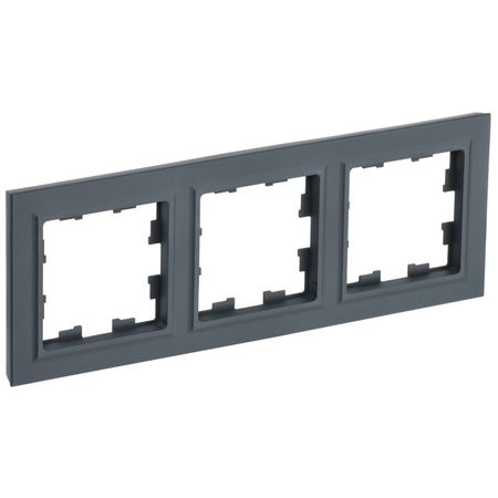 рамка 3 поста IEK BRITE графит