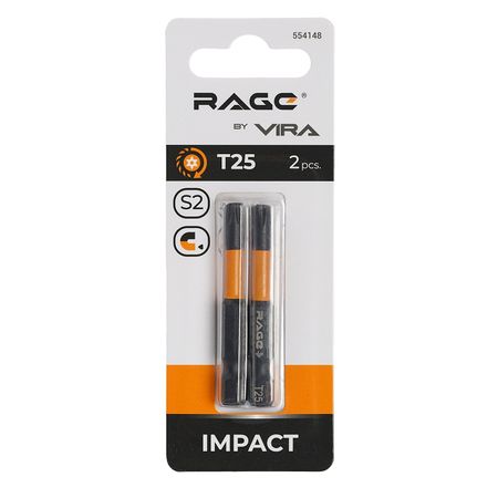 бита RAGE by VIRA TORX T25 50мм 2шт бита redverg torx tamper 40х50мм 2шт