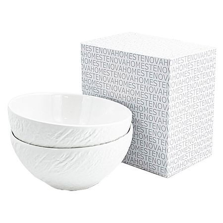 набор салатников STENOVA HOME Lava 2 шт. 16см 0,9л фарфор белый