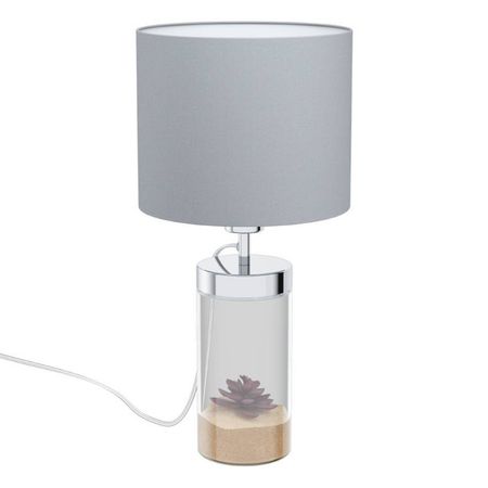 лампа настольная EGLO Лидсинг 1х40Вт E27 сталь стекло хром