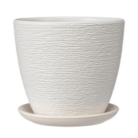 горшок с поддоном Гнездо 8л бетон белый бутон панель лдсп 800 х 200 х 16 мм бетон пайн белый