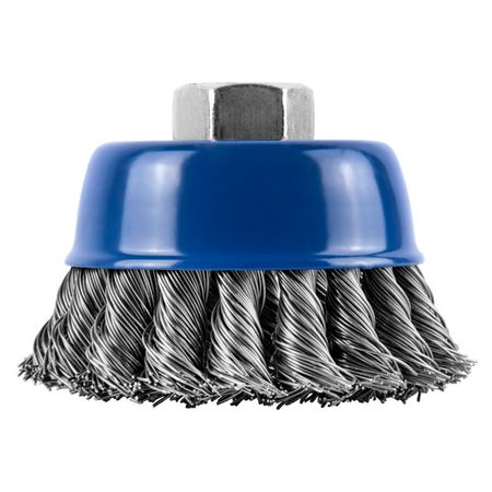 корщетка для УШМ MONOGRAM 75мм чашеобразная витая сталь корщетка для ушм vira 75мм чашеобразная латунированная