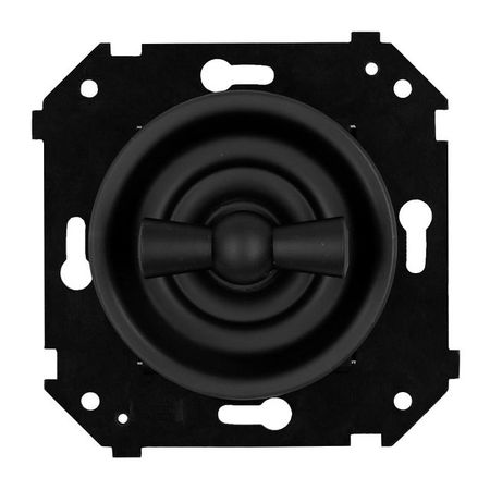 выключатель 1-клавишный BIRONI Шедель 10А черный матовый