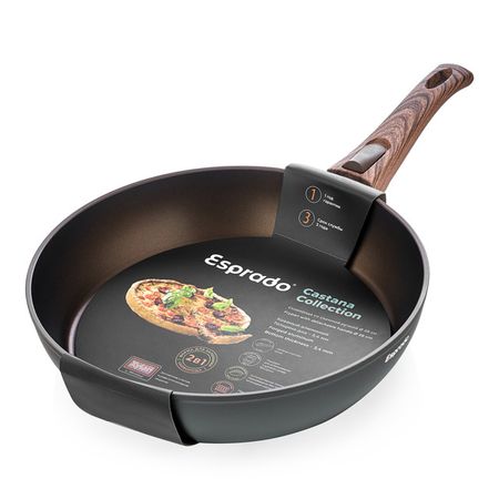 сковорода ESPRADO Castana 28см антипр.покр. кован.алюм. съёмная ручка индукция сковорода hitt starlight plus съемная ручка 26 см