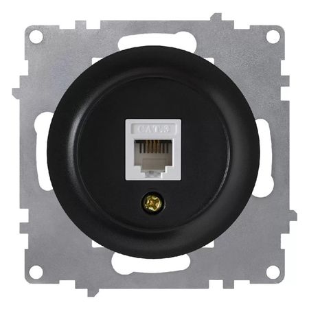 розетка 1 пост телефонная 1xRJ11 ONEKEYELECTRO Florence чёрный