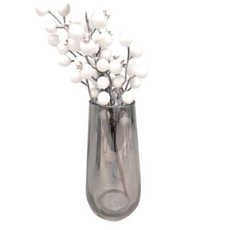 ваза TODELIA Лавиния 19см стекло серая