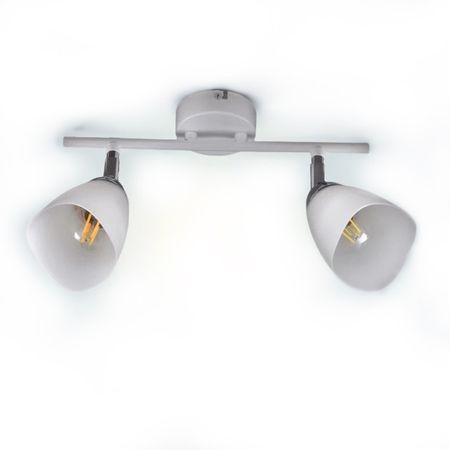 спот РОССВЕТ Фелика 2х20Вт Е27 металл белый люстра потолочная россвет вьюн 2х20вт е27 металл пластик белый