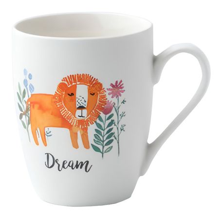 кружка TODELIA Животные лев 340мл костяной фарфор детские наклейки животные 50 шт