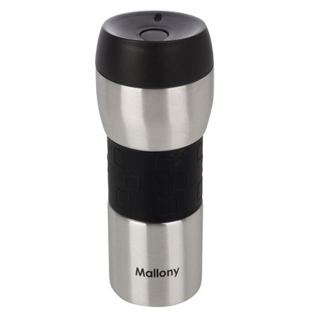 термокружка MALLONY Turistica 450мл нерж.сталь, силикон, пластик серебро, черный накладка white diamonds sparkle case для apple iphone x xs пластик силикон