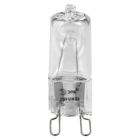 лампа галогенная ЭРА 40Вт G9 600лм 3000K 220В капсула прозрачная лампа галогенная эра 20вт g4 280лм 3000k 12в капсула