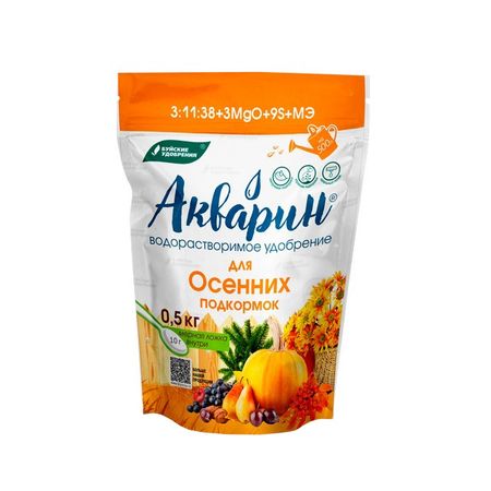 удобрение минеральное Акварин для осенних подкормок 0,5кг осенних стикеров tiamech 20 шт