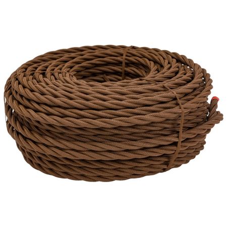 кабель витой BIRONI 3х2,5мм 50м матовый коричневый кабель витой bironi 2х1 5мм 10м матовый капучино