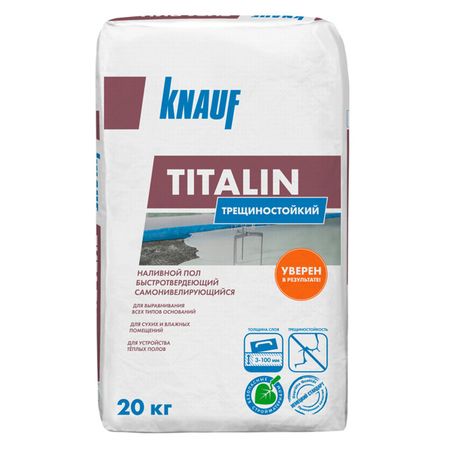 ровнитель KNAUF Титалин самовыравнивающийся быстротвердеющий 20кг празител плюс таблетки для собак с массой тела от 20кг 6шт