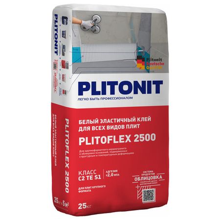 клей плиточный PLITONIT Plitoflex 2500 белый 25кг