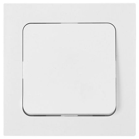 переключатель 1-клавишный BYLECTRICA Аструм проходной белый переключатель 2 клавишный iek brite проходной 10а белый