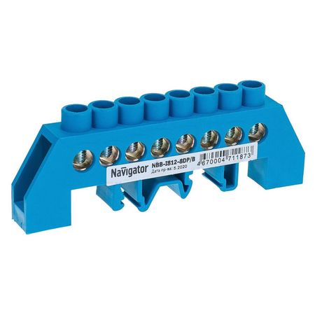 шина нулевая NAVIGATOR в изоляционной оболочке 8 отверстий 1шт латунь шина нулевая dori на 2 х угловых изоляторах 8 отверстий 1шт