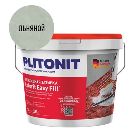 затирка для швов PLITONIT Colorit EasyFill эпокс. 1-10мм 2кг льняная затирка для швов plitonit colorit easyfill 1 10мм 1кг бежевая