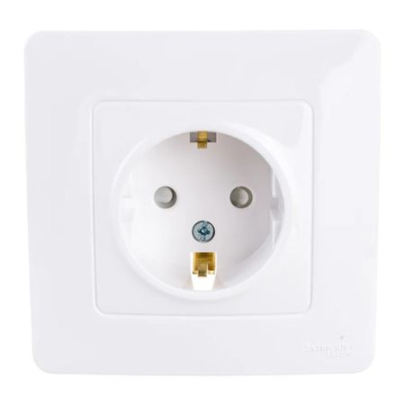 розетка 1 пост SYSTEME ELECTRIC Blanca с/з с/ш 16А 250В белый розетка 1 пост tv schneider electric blanca белый