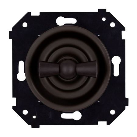 выключатель 1-клавишный BIRONI Шедель 10А коричневый матовый