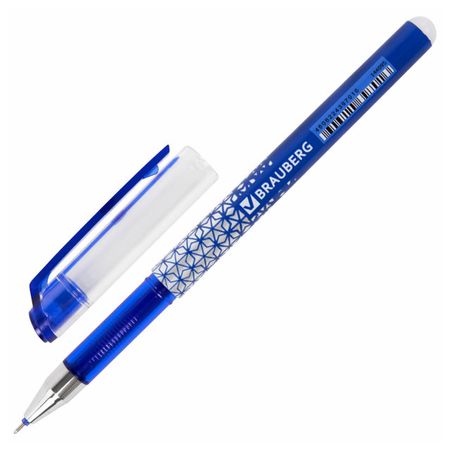 ручка стираемая гелевая BRAUBERG Rewind синяя 0,35мм гелевая ручка zebra sarasa 3 3 а