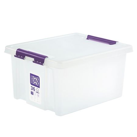 ящик ROXBOX Home 36л 50х39х25см с клипсами, крышкой прозрачный сушилка для белья joy home aero 3м для батареи крашеная пластик