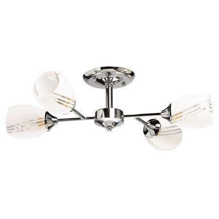 люстра потолочная DECITY Вита 4х60Вт E27 металл стекло хром