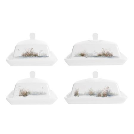 масленка ZAPEL Ardea Cinerea birds 15x12x8,5см фарфор