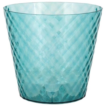 горшок двойной InGreen Manhattan Cristallo 1,6л d16см h14,6см зеленый пластик горшок с поддоном вельвет 2 5л d16см h15 5см белый ротанг пластик