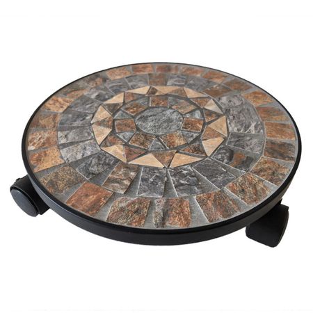 подставка для цветов Валенсия на колёсах d30см черный, бежевый керамика, железо железо бисглицинат хелат 25 мг maxler 90 вегетарианских капсул