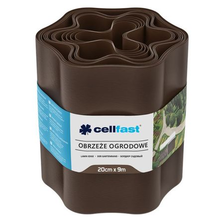 лента бордюрная CELLFAST гофра 20cм коричневая 9м
