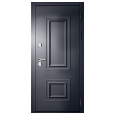 дверь входная Термо С12/S12 Букле антрацит, белый матовый 960мм левая