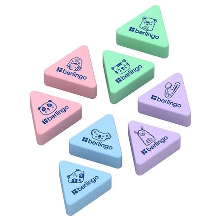 ластик BERLINGO Zoo 28х24х10мм треугольный термопластичная резина faber castell пластичный ластик