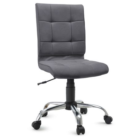 кресло офисное Алекс 600x6100x890мм ткань серый/хром