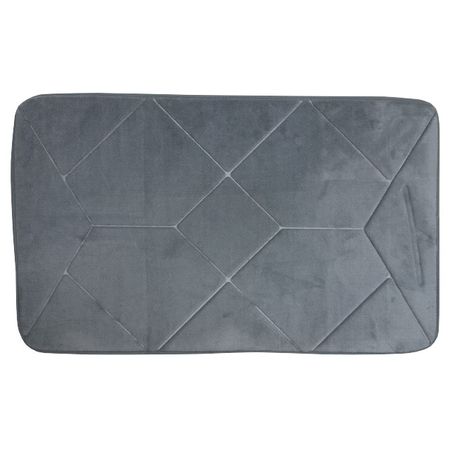 коврик для ванной DASCH Fresh Симметрия 80х50см микрофибра серый