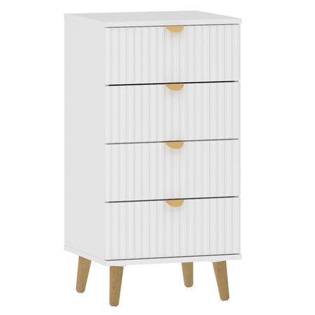 комод Дакота 450х400х885мм меренга/белый ЛДСП/МДФ комод мальта 6 ящиков 1603x764x480мм белый лдсп