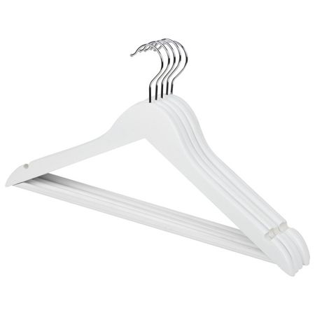 набор вешалок РЫЖИЙ КОТ 5шт 45см универсальные дерево с выемками белый вешалка рыжий кот 45см универсальная дерево с выемками белый