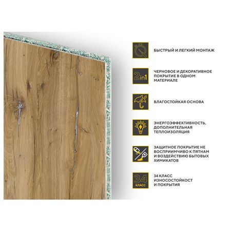 плита инженерная ЛДСП шпунт. Quick Deck Plus 1180х350х12 Дуб Флагстафф lilygo® t deck plus esp32 s3 модуль связи